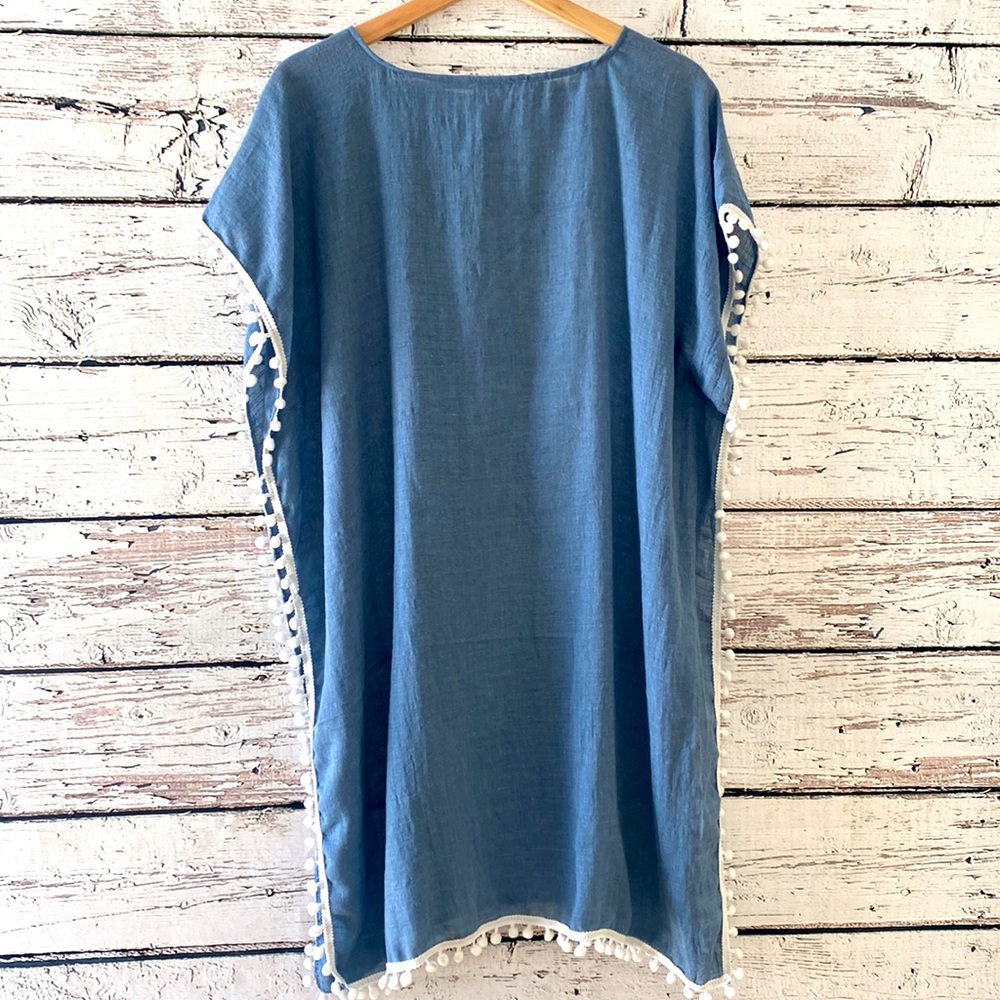 The Royal Standard Chanbray Blue Coverup. One Size